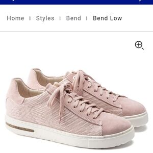 Birkenstock Bend Low Canvas Suede Soft Pink Sneakers Size 42